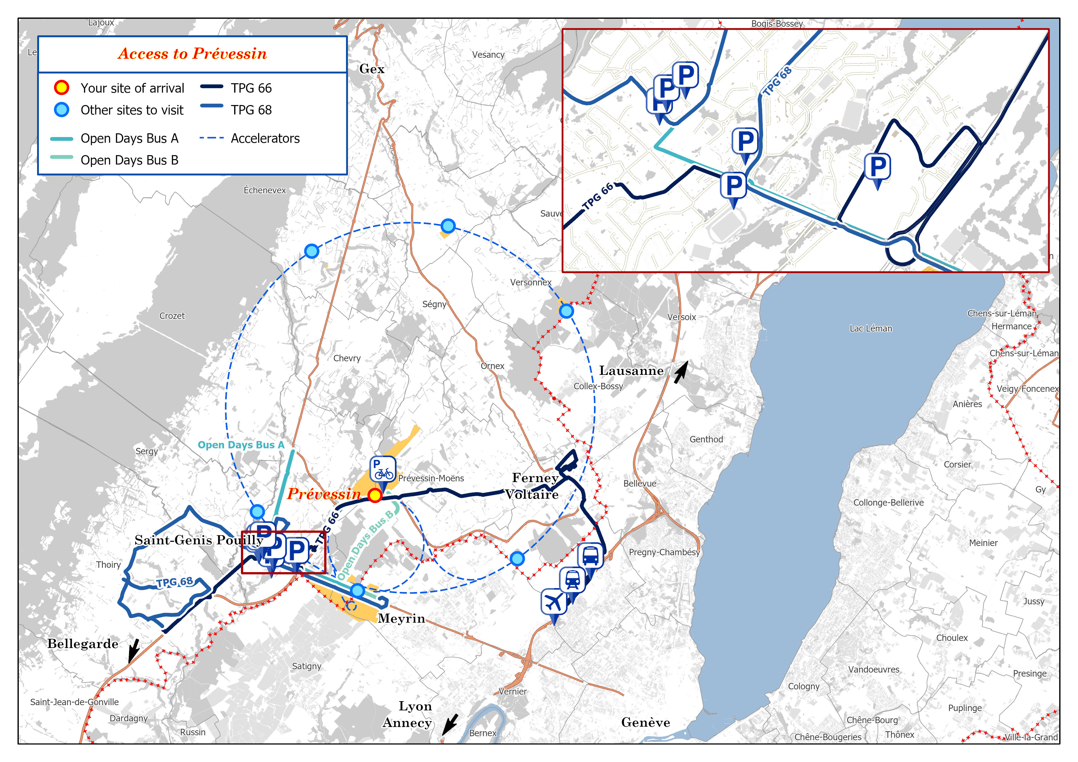 Prévessin map