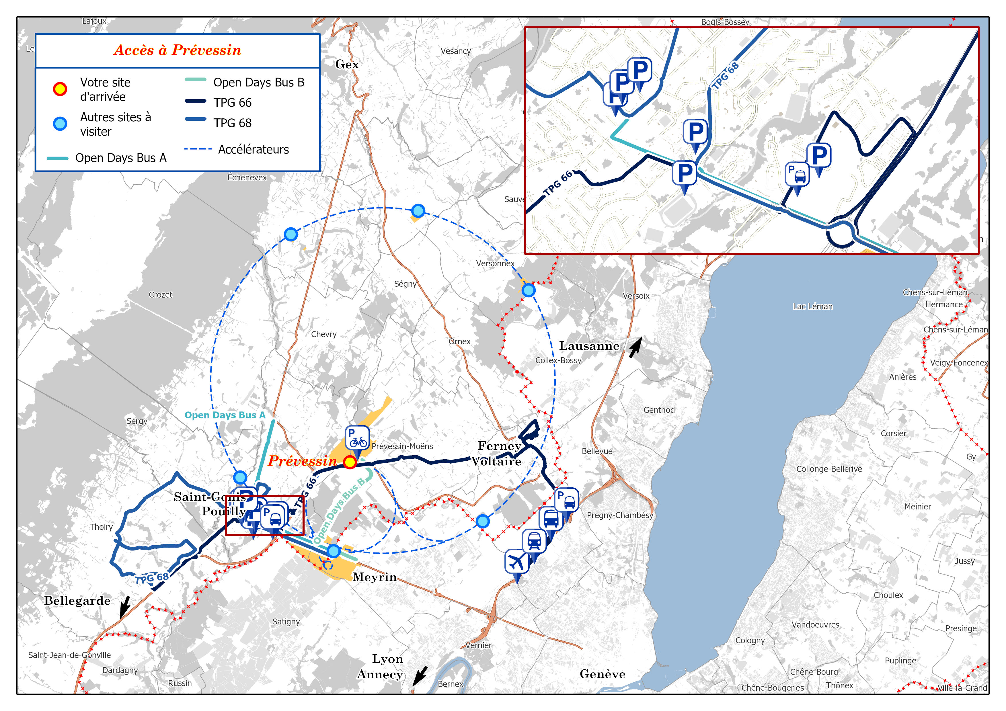 Prévessin map